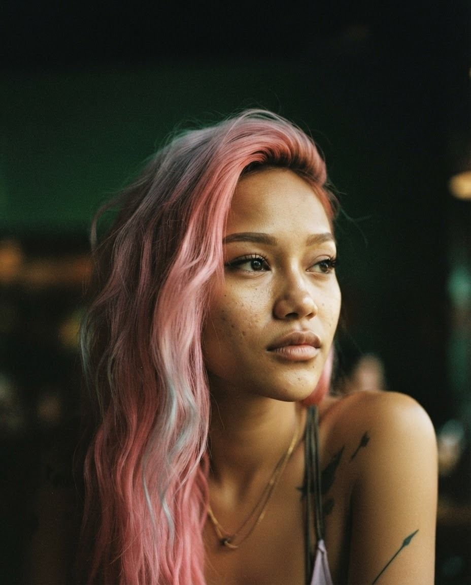 Close-up of Elena looking away, cover art